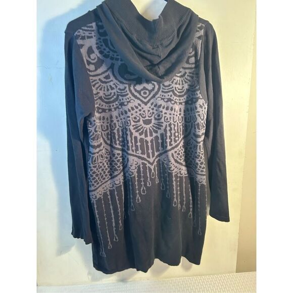 PrAna tunic zipper jacket black large back design organic cotton India - Picture 4 of 8